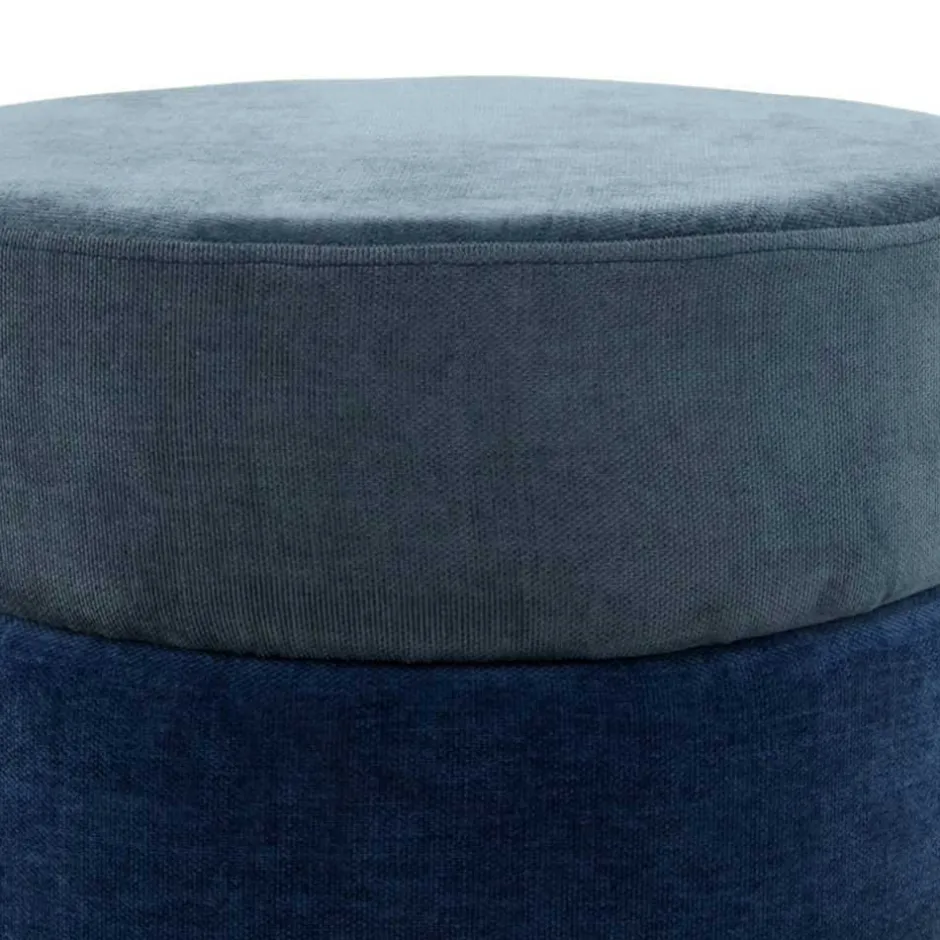 Wohnen Beistellhocker in Blautönen und Gold - Vadrus