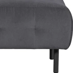 Beistellhocker in Dunkelgrau Samtbezug - Pingdong^Wohnen Outlet