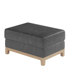 Beistellhocker in Dunkelgrau Samt - Bildo^Wohnen Clearance