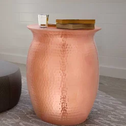 Wohnen Beistelltisch aus Aluminium in Kupfer - Backbeat