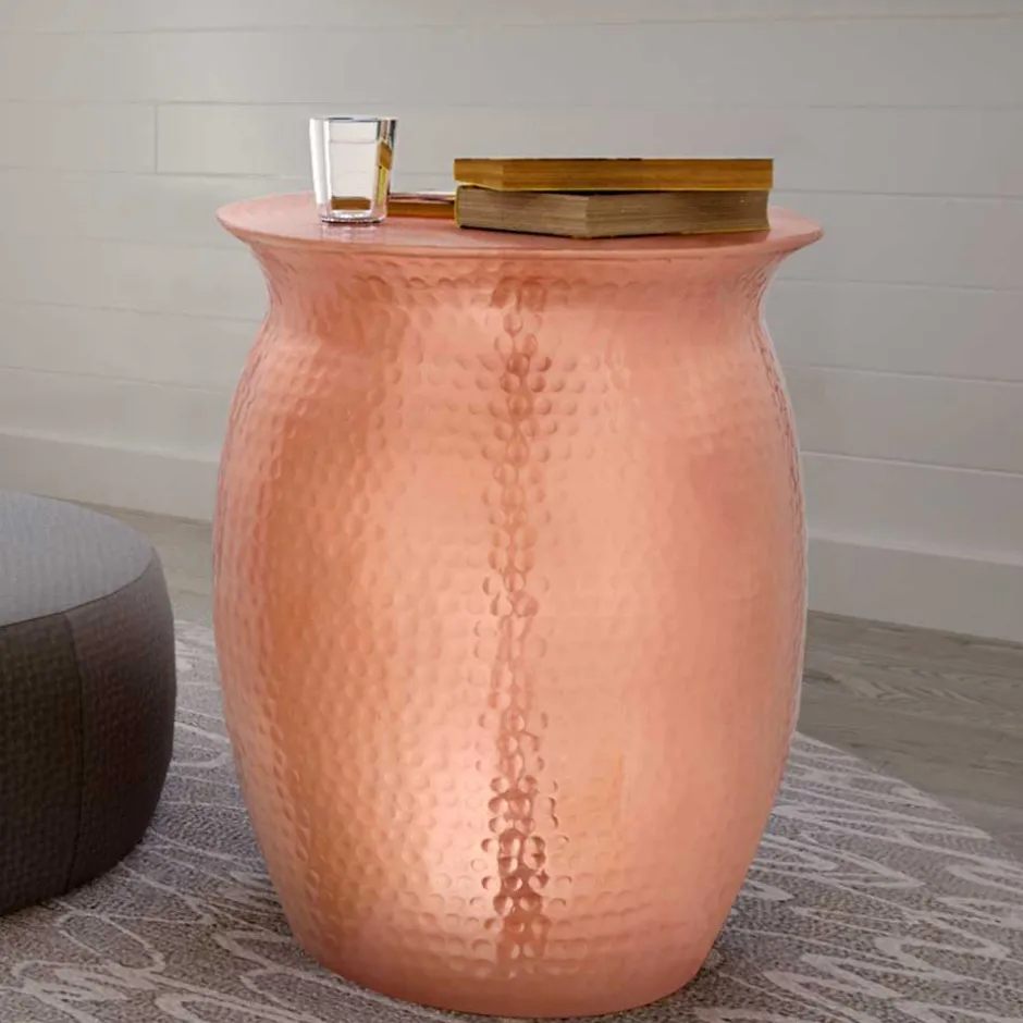 Wohnen Beistelltisch aus Aluminium in Kupfer - Backbeat