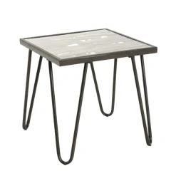 Wohnen Beistelltisch aus Glas & Holz & Stahl - Zilandra