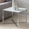 Wohnen Beistelltisch aus Glas in Marmoroptik - Annike