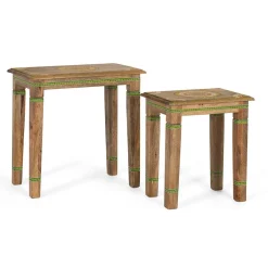 Wohnen Beistelltisch Duo im Boho Style - Losvonos (zweiteilig)