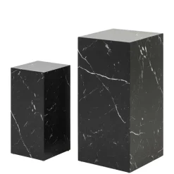Beistelltisch Duo in Schwarz Marmor Optik - Lavizius (zweiteilig)^Wohnen New