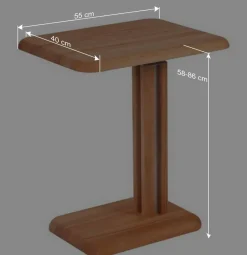 Wohnen Beistelltisch durch Gasdruck höhenverstellbar - Fegaria