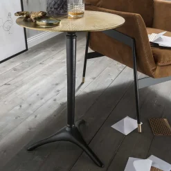 Beistelltisch in Altgold & Schwarz - Gomeria^Wohnen Clearance