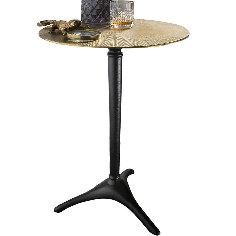 Beistelltisch in Altgold & Schwarz - Gomeria^Wohnen Clearance