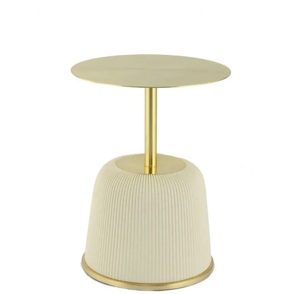 Beistelltisch in Gold und Cremeweiß - Dancer^Wohnen Sale