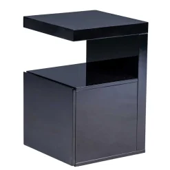 Beistelltisch mit Auszug in Schwarz - Andasenia^Wohnen Discount