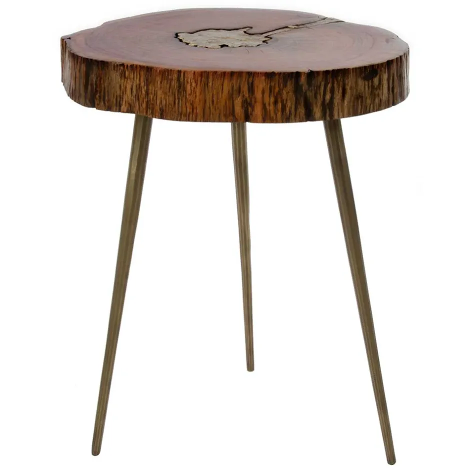 Wohnen Beistelltisch mit Baumscheibe Platte - Sibyella