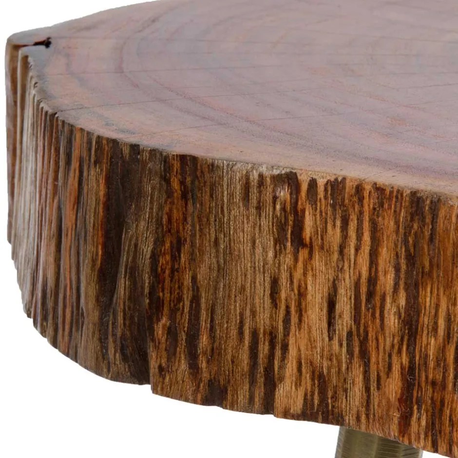 Wohnen Beistelltisch mit Baumscheibe Platte - Sibyella