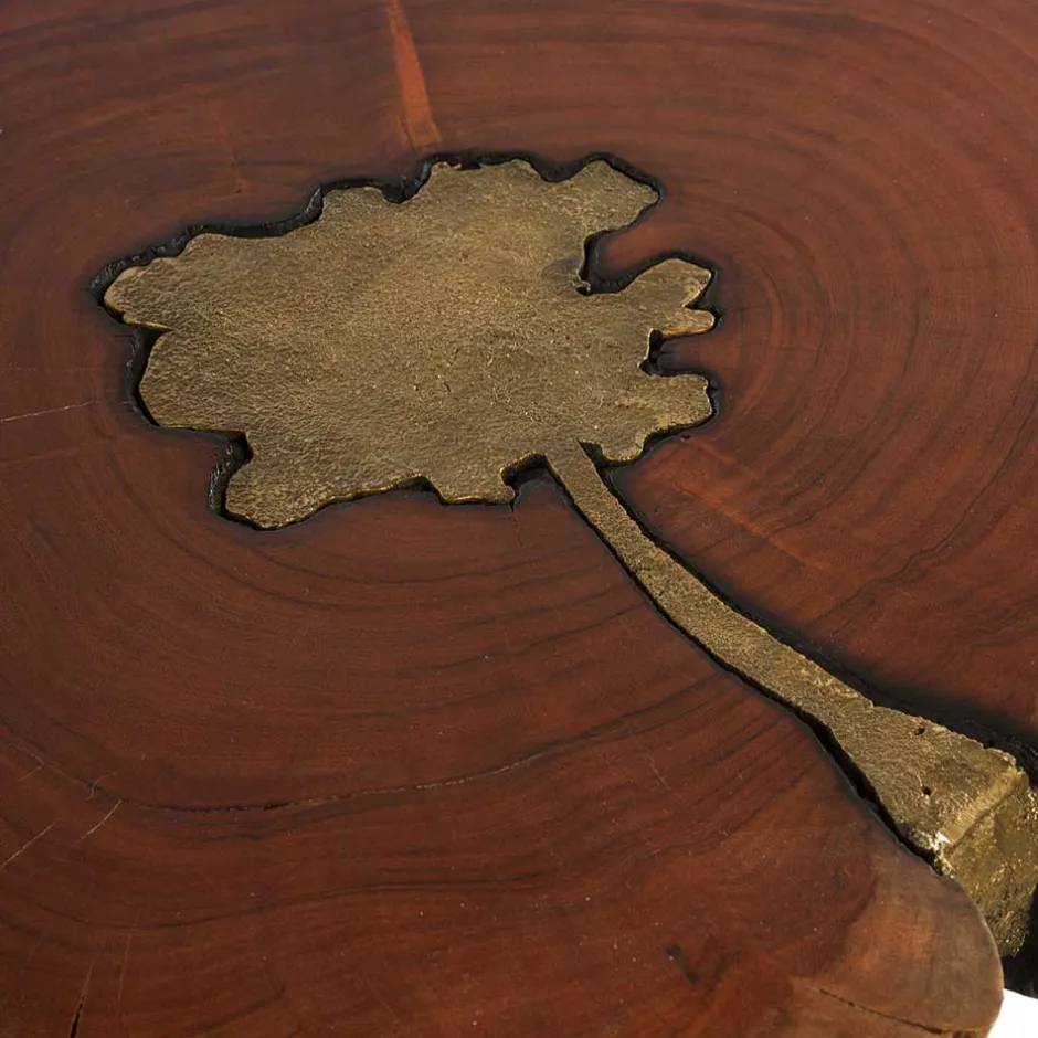 Wohnen Beistelltisch mit Baumscheibe Platte - Sibyella