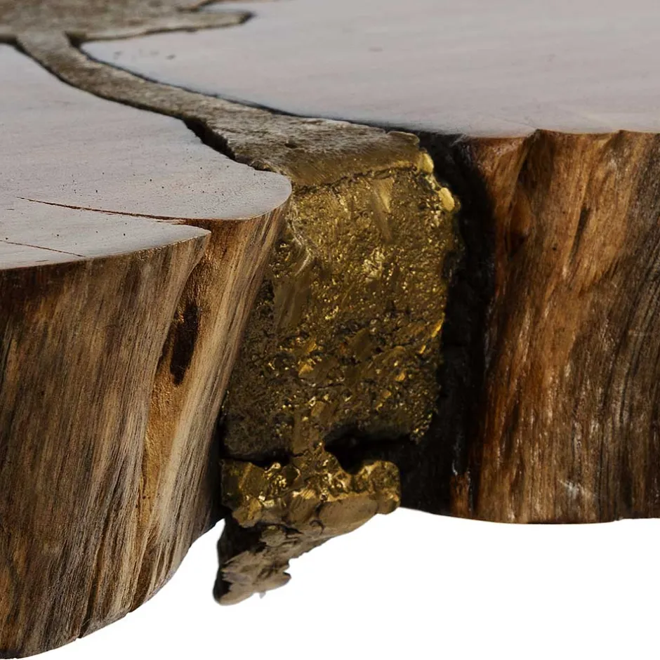 Wohnen Beistelltisch mit Baumscheibe Platte - Sibyella