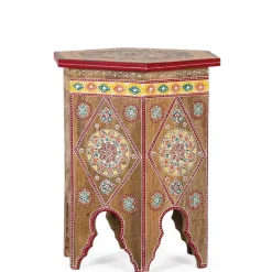 Wohnen Beistelltisch mit farbenfrohen Mandalas und Mustern - Jambi