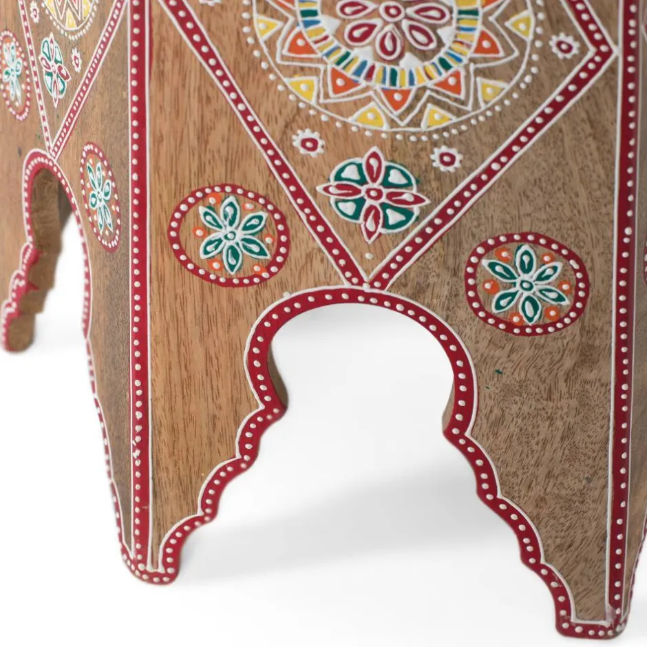 Wohnen Beistelltisch mit farbenfrohen Mandalas und Mustern - Jambi