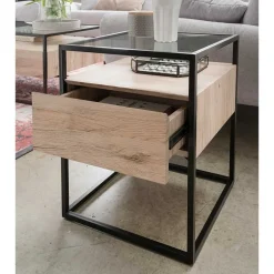 Beistelltisch mit Glasplatte und Stauraum - Vientor^Wohnen Sale