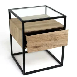 Beistelltisch mit Glasplatte und Stauraum - Vientor^Wohnen Sale