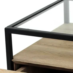 Beistelltisch mit Glasplatte und Stauraum - Vientor^Wohnen Sale