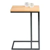 Wohnen Beistelltisch mit Wildeiche geölt Tanja & Metall Schwarz lackiert