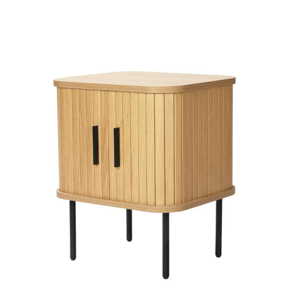 Wohnen Beistelltisch Nachtkommode mit Schiebetüren - Barnetta