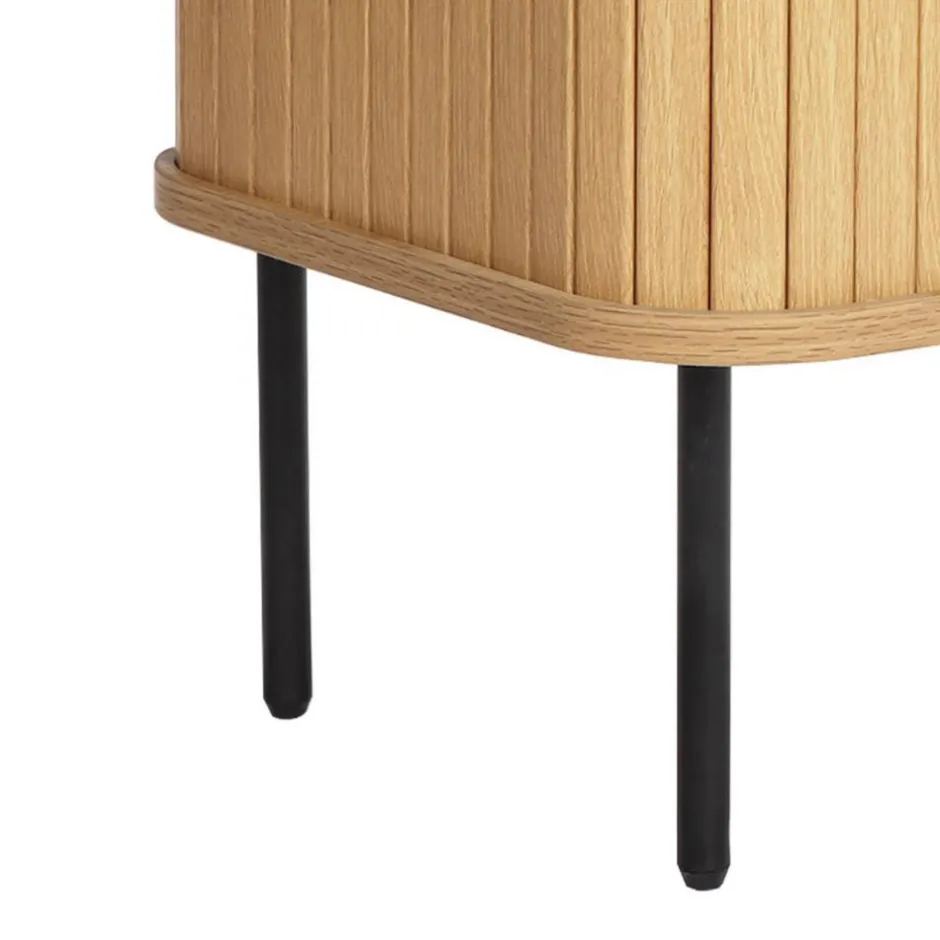 Wohnen Beistelltisch Nachtkommode mit Schiebetüren - Barnetta