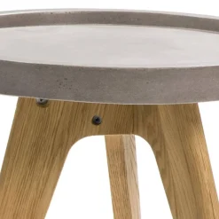 Wohnen Beistelltisch Nachttisch mit Beton Platte - Baselta