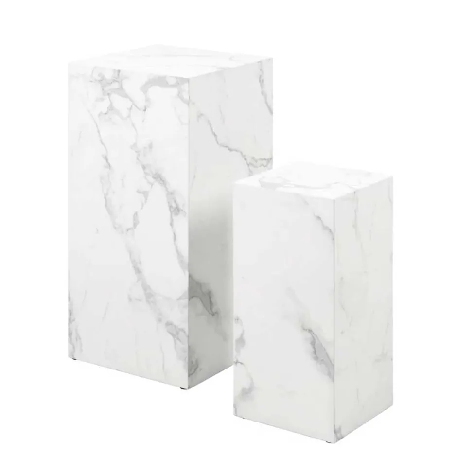 Beistelltisch Set in Marmor Optik - Buryas (zweiteilig)^Wohnen Hot