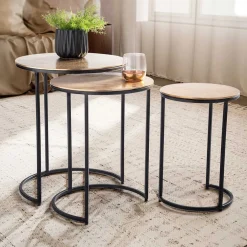 Beistelltisch Trio in Gold - Simorica (dreiteilig)^Wohnen Best