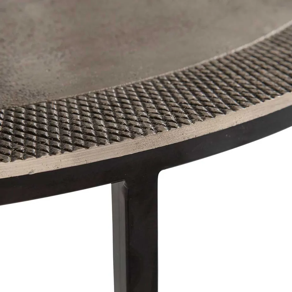 Wohnen Beistelltische in Nickel Antik - Robot (zweiteilig)