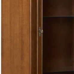 Wohnen Beleuchtete Vitrine in Walnuss Braun - Istefanio