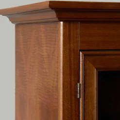 Wohnen Beleuchtete Vitrine in Walnuss Braun - Istefanio