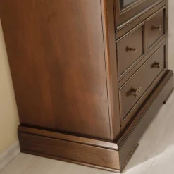 Wohnen Beleuchtete Vitrine in Walnuss Braun - Istefanio