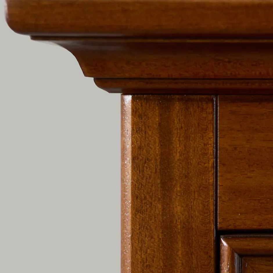 Wohnen Beleuchtete Vitrine in Walnuss Braun - Istefanio