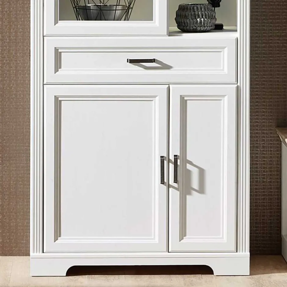 Wohnen Beleuchteter Vitrinenschrank im Country Style - Sinolita