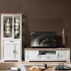 Wohnen Beleuchtetes Landhaus Wohnmöbel Set - Sinolita (zweiteilig)