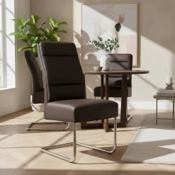 Bequemer Polsterstuhl in Braun - Rick (2er Set)^Wohnen Hot