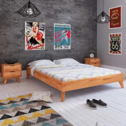 Überlänge Holzbett & Nachttische - Junola II (dreiteilig)^Wohnen Online