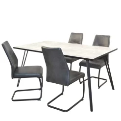 Beton Optik Tisch & Schwingstühle - Grenados (fünfteilig)^Wohnen Outlet