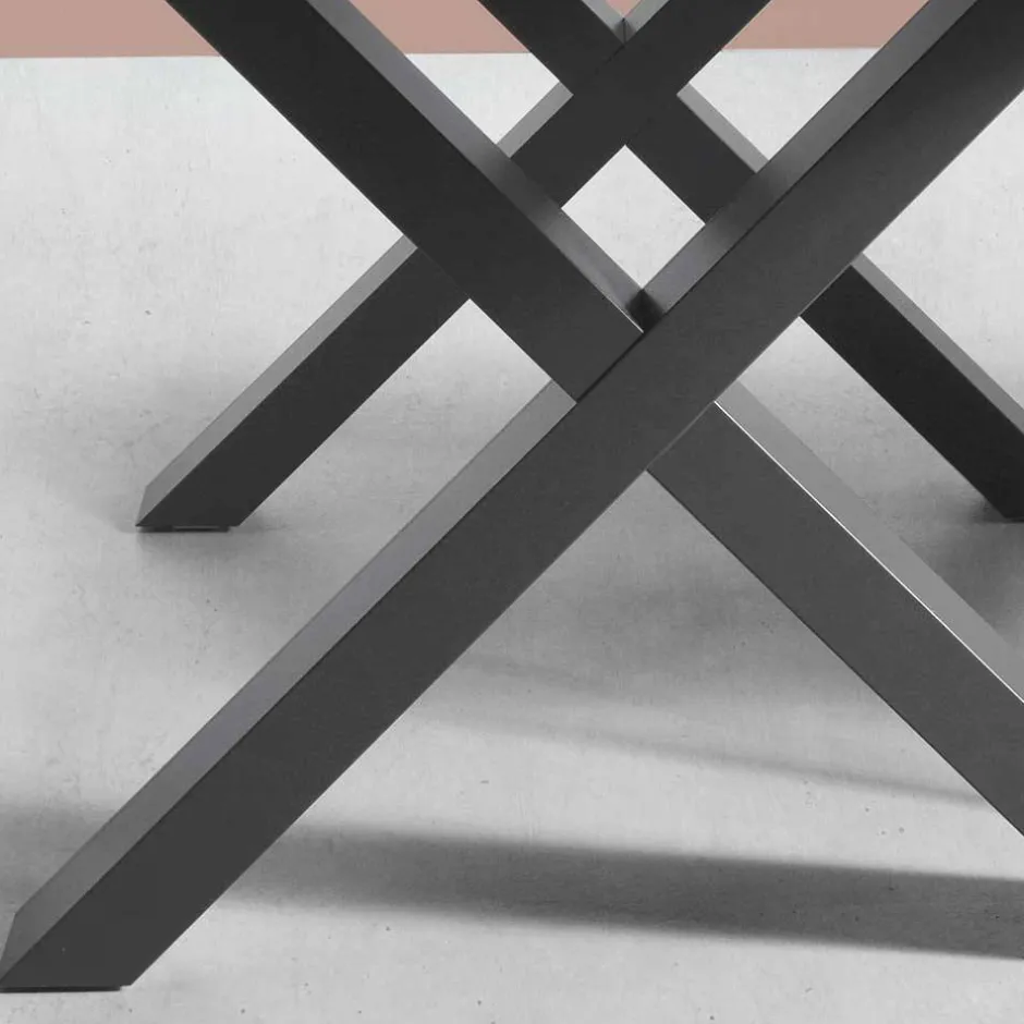 Wohnen Betonoptik Ausziehtisch mit zwei Einlegeplatten - Relisa