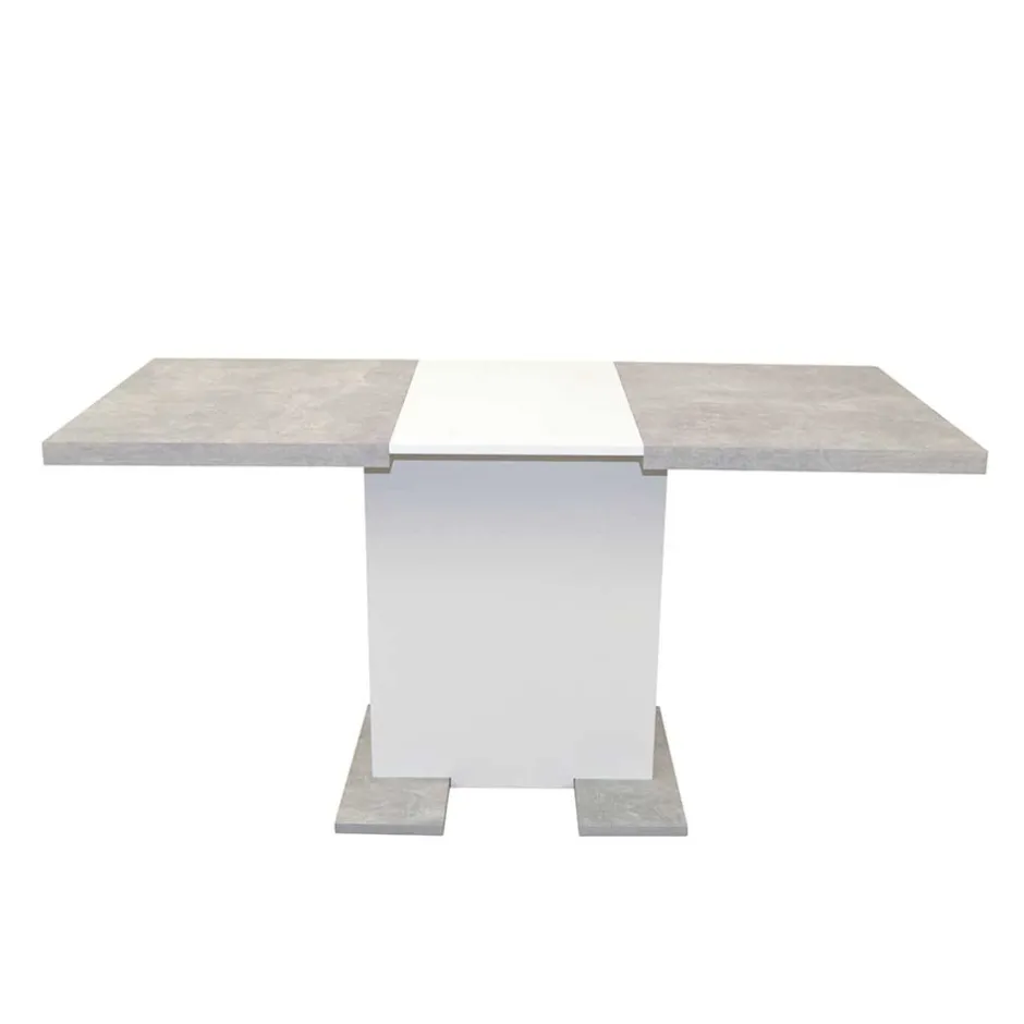 Wohnen Betonoptik Säulentisch & Freischwinger - Gates (fünfteilig)