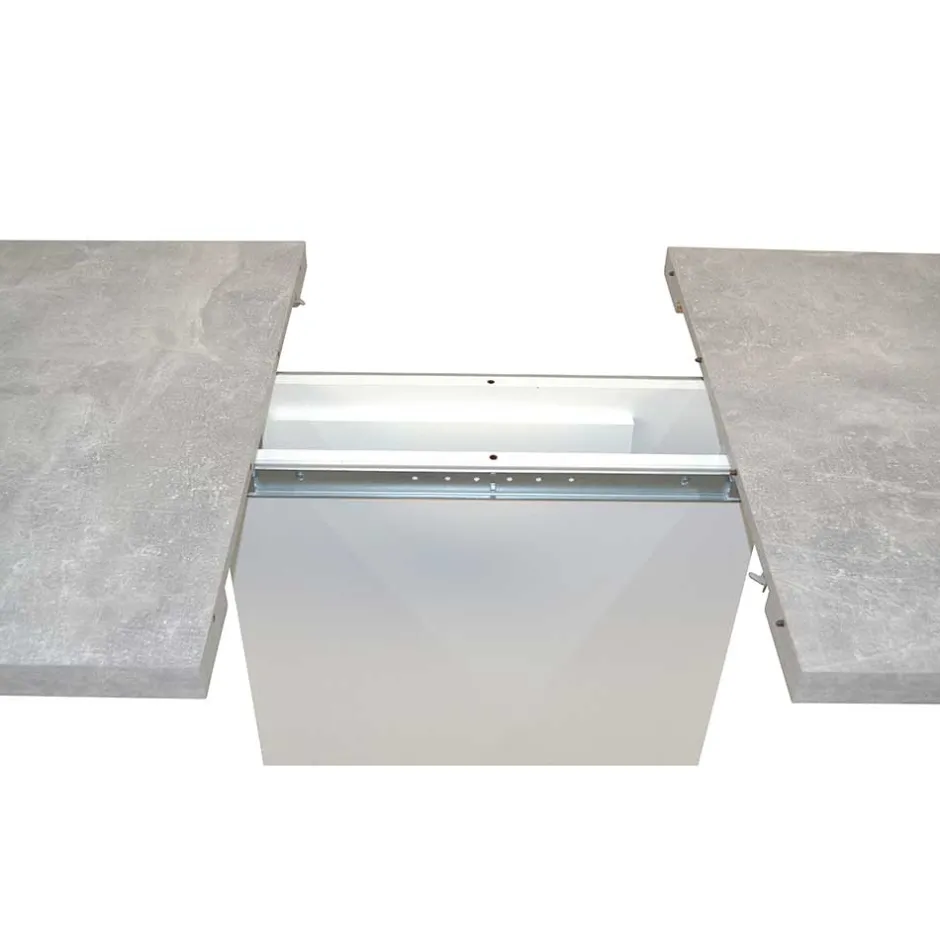 Wohnen Betonoptik Säulentisch & Freischwinger - Gates (fünfteilig)