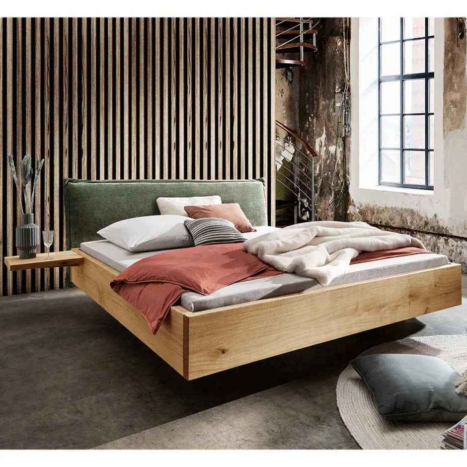 Wohnen Bett - schwebende Optik mit Ablagen - Bolizia (dreiteilig)