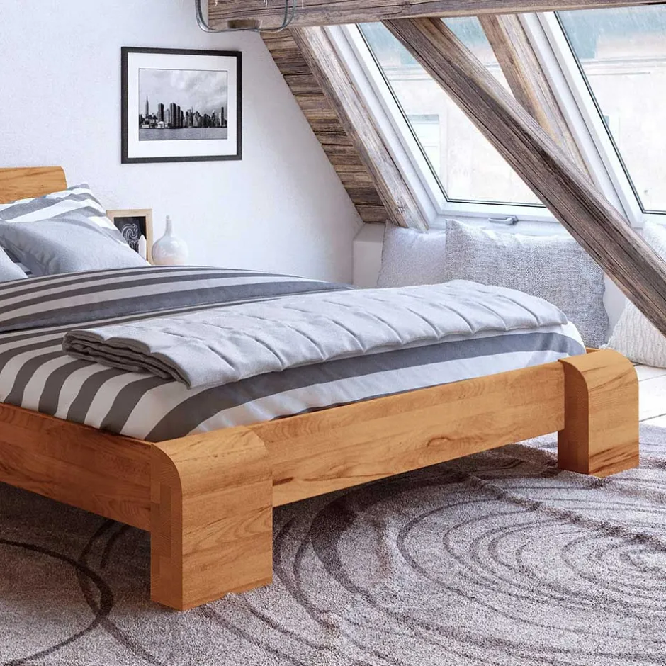 Bett Alcarizora aus Kernbuche Massivholz^Wohnen New