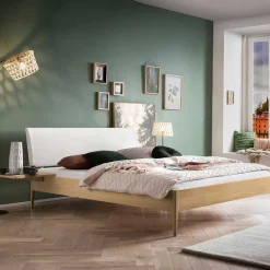 Bett aus Eiche Massivholz Hell - Croatia^Wohnen Clearance