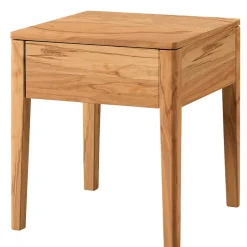 Wohnen Bett aus Wildbuche massiv und Kunstleder - Padricio