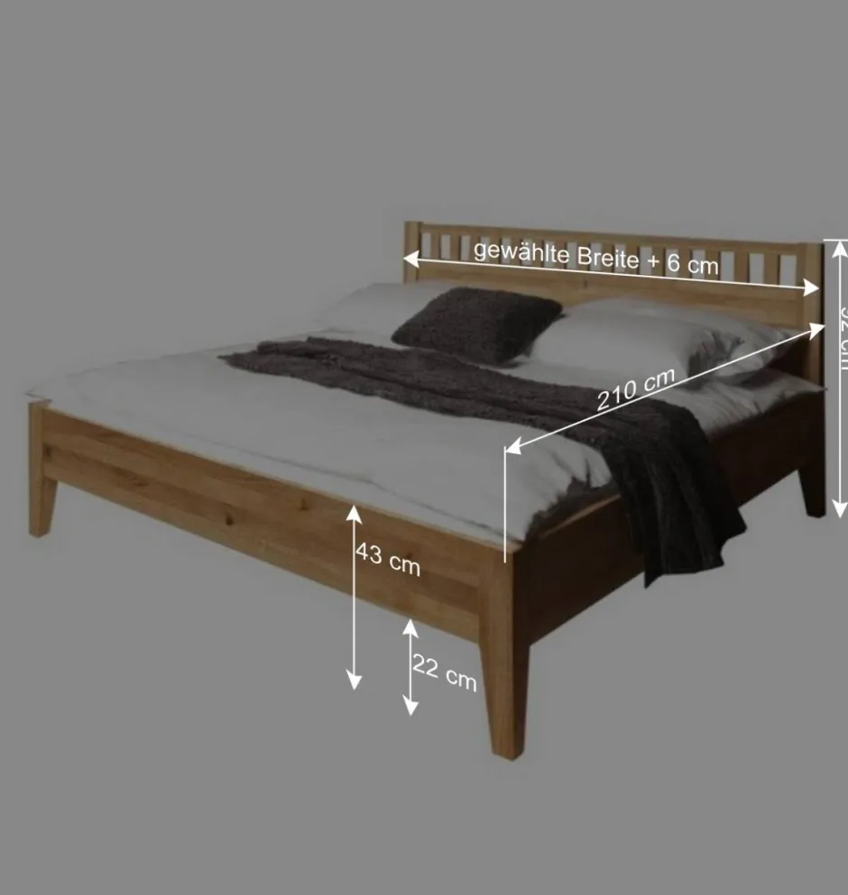 Bett Masdamos aus Wildeiche Massivholz^Wohnen Hot