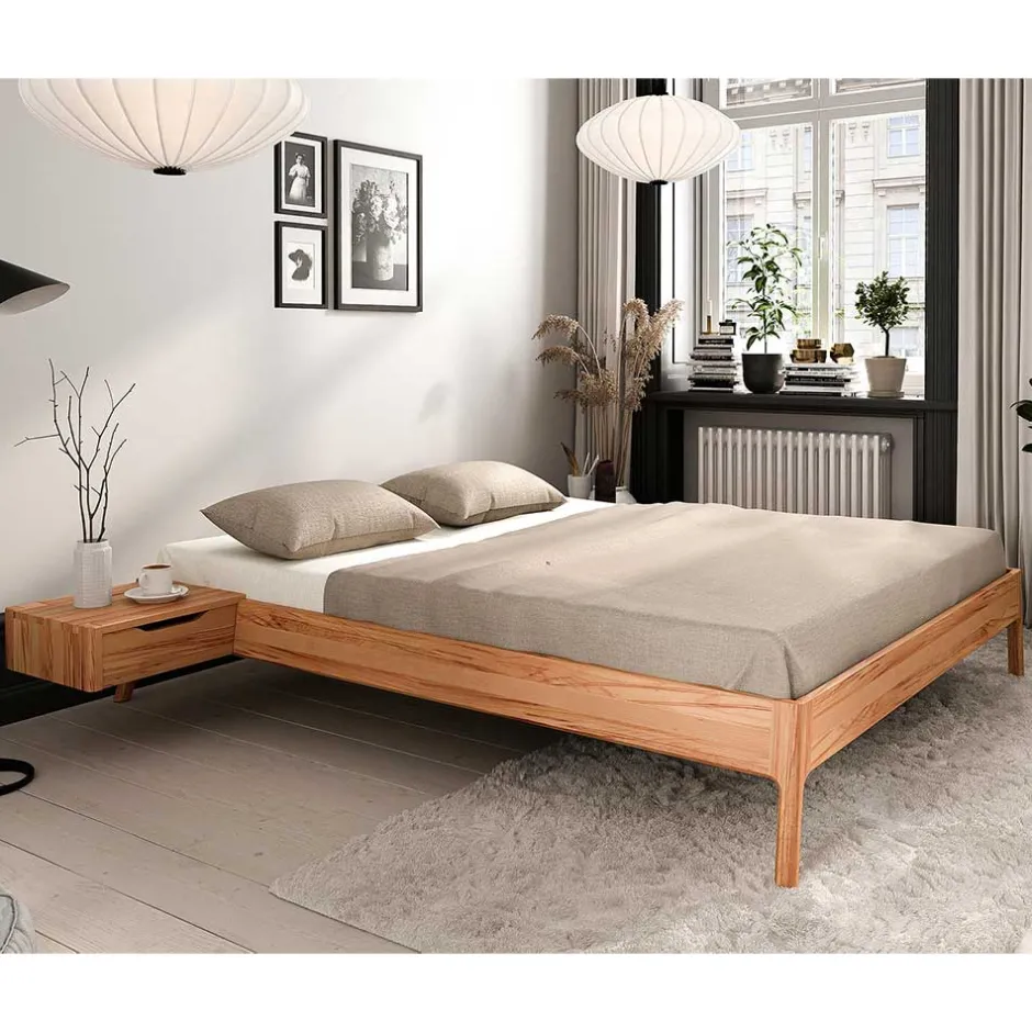 Bett ohne Kopfteil aus Kernbuche Massivholz - Bracco^Wohnen Hot
