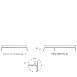 Bett ohne Kopfteil aus Kernbuche Massivholz - Bracco^Wohnen Hot