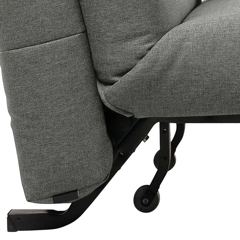 Wohnen Bettcouch ohne Armlehnen in Hellgrau Stoff - Mariolina